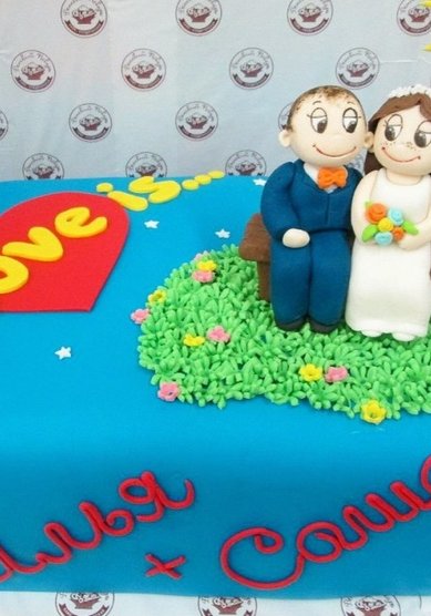 Торт на свадьбу Торты с фигурками (В102219) - Компания Венский пекарь