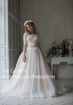 Свадебное платье Аврора-С62309. С пышной юбкой, длинное без шлейфа.