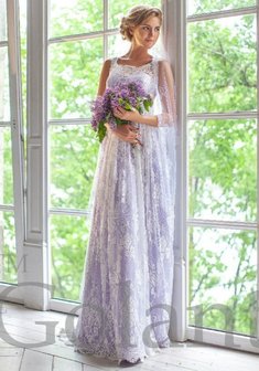 Свадебное платье Анжелика-С62317. В греческом стиле, длинное без шлейфа.