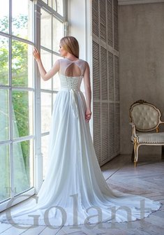 Свадебное платье Анюта-С62322. А-силуэт, длинное без шлейфа.