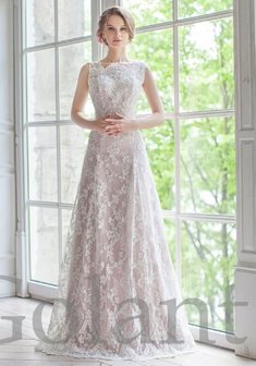 Свадебное платье Афродита-С62323. В греческом стиле, длинное без шлейфа.