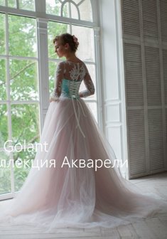 Свадебное платье Виктория-С62328. С пышной юбкой, длинное со шлейфом.