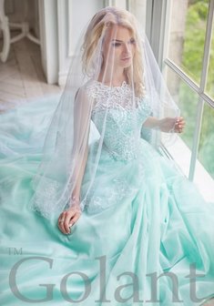 Свадебное платье Ева-С62331. С пышной юбкой, длинное со шлейфом.