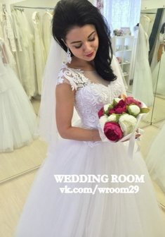 Свадебное платье С62401. С пышной юбкой, длинное без шлейфа.