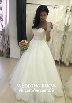 Свадебное платье Тильда Мэрибэл-С62406. С пышной юбкой, длинное без шлейфа.