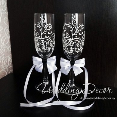 Бокалы с росписью W96861 - Салон аксессуаров Wedding Decor 29